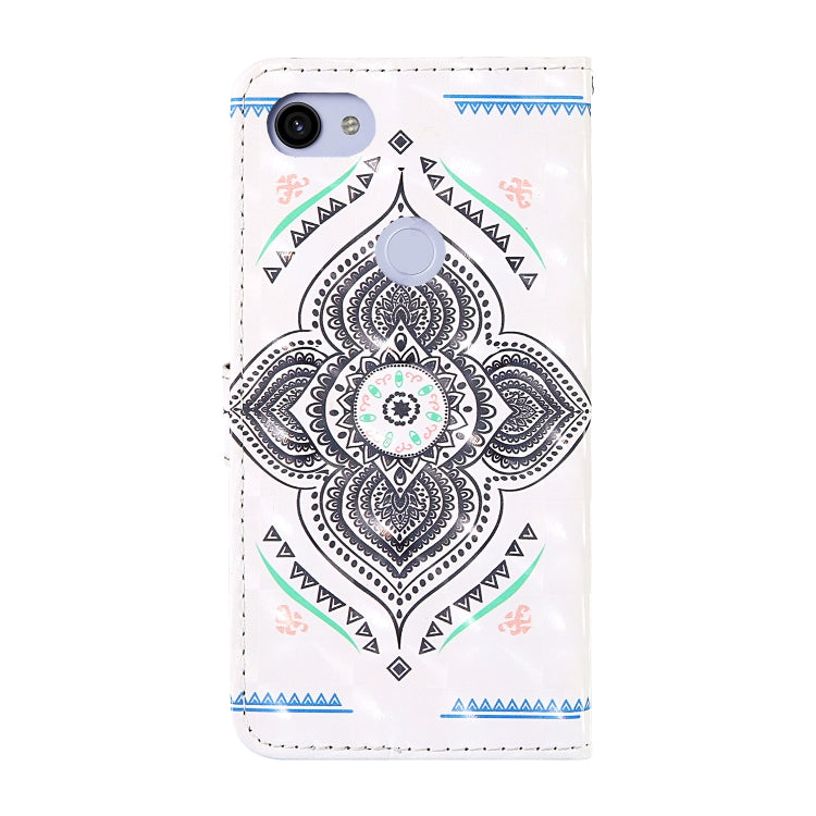 For Google Pixel 3a 3D Painting Colored Drawing Pattern Horizontal Flip TPU + PU Leather Case with Holder & Card Slots & Wallet & Lanyard