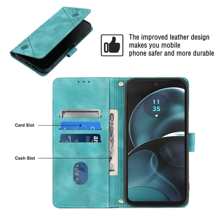 For Motorola Moto G14 Skin-feel Embossed Leather Phone Case