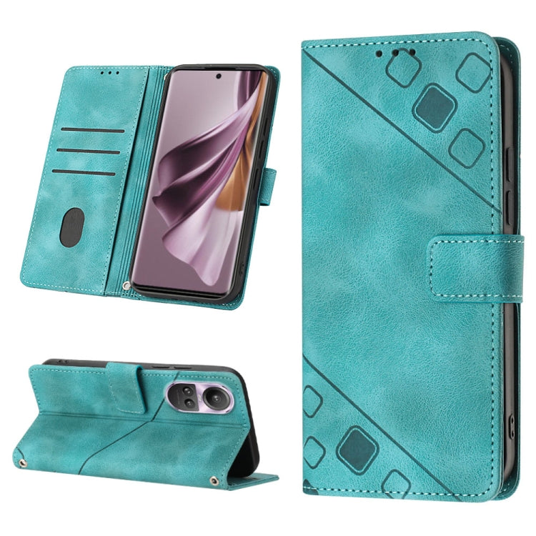For OPPO Reno10/10 Pro Global Skin-feel Embossed Leather Phone Case