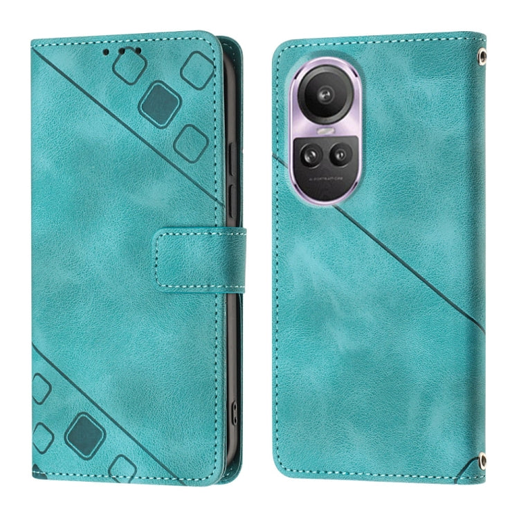 For OPPO Reno10/10 Pro Global Skin-feel Embossed Leather Phone Case