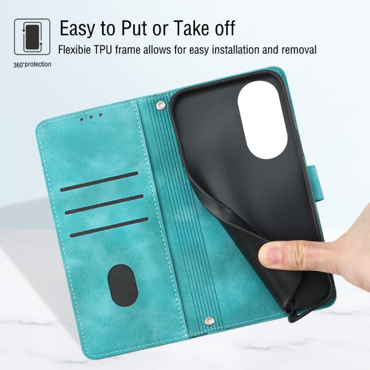 For OPPO Reno10/10 Pro Global Skin-feel Embossed Leather Phone Case