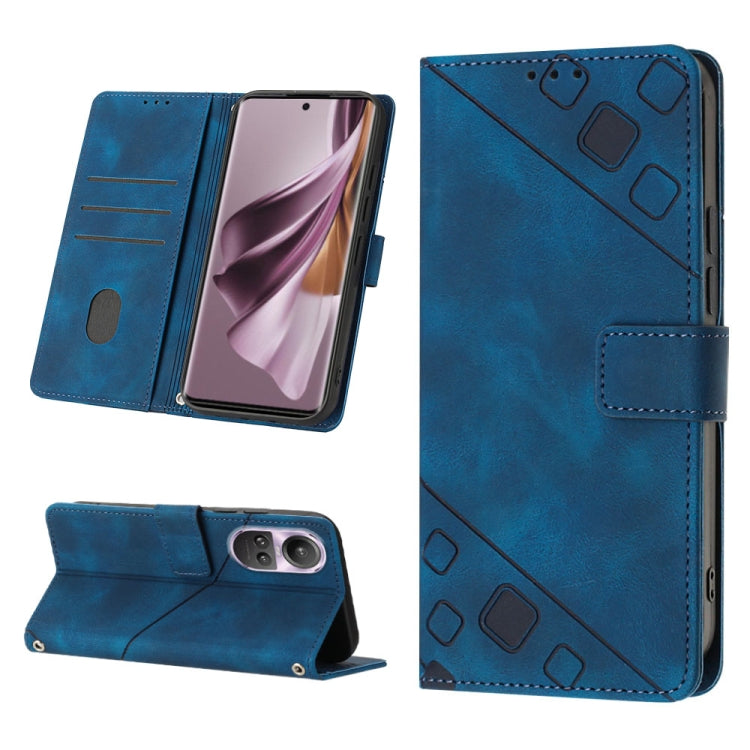 For OPPO Reno10/10 Pro Global Skin-feel Embossed Leather Phone Case