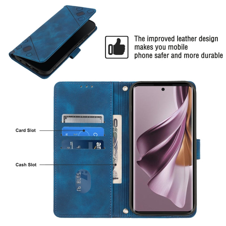 For OPPO Reno10/10 Pro Global Skin-feel Embossed Leather Phone Case