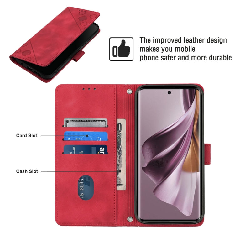 For OPPO Reno10/10 Pro Global Skin-feel Embossed Leather Phone Case