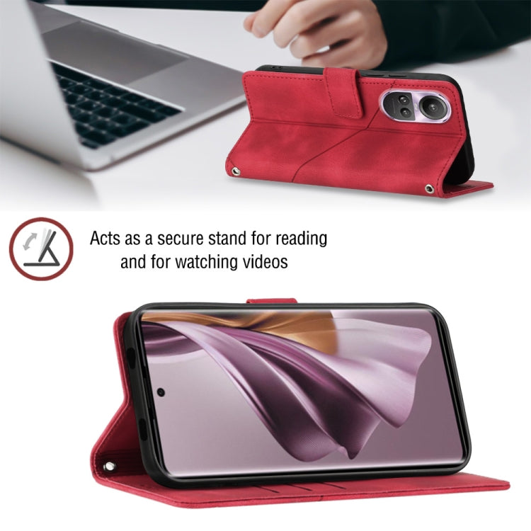 For OPPO Reno10/10 Pro Global Skin-feel Embossed Leather Phone Case