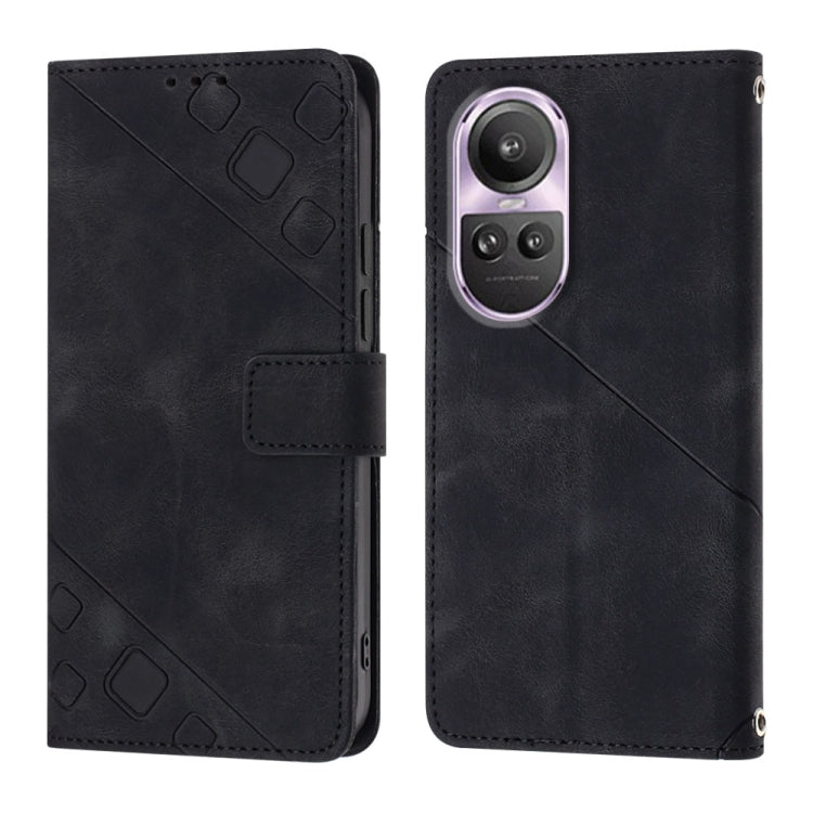 For OPPO Reno10/10 Pro Global Skin-feel Embossed Leather Phone Case
