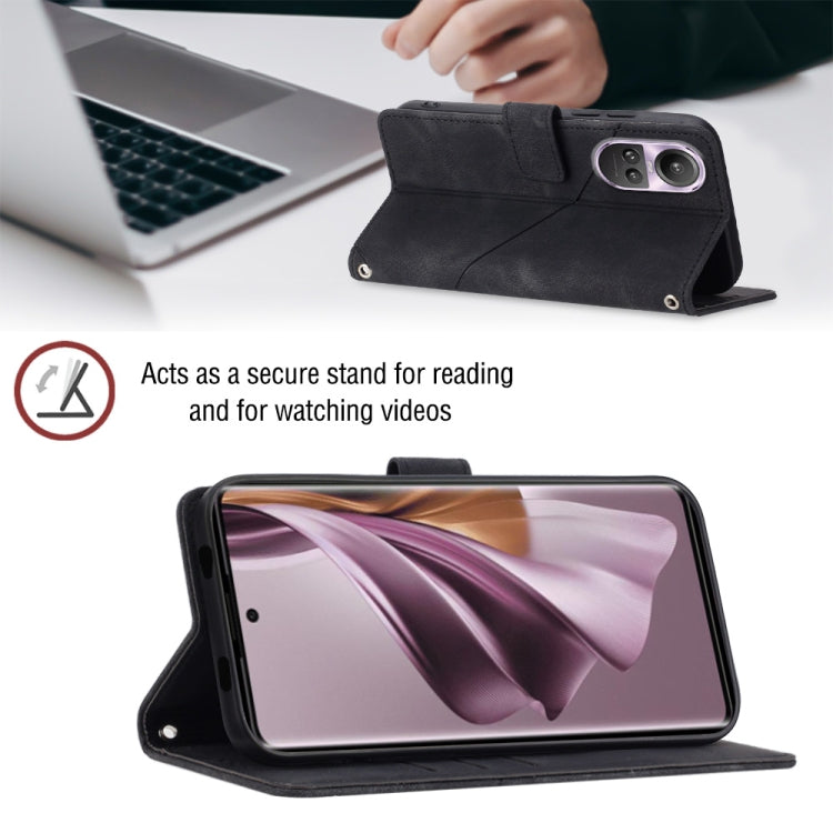 For OPPO Reno10/10 Pro Global Skin-feel Embossed Leather Phone Case