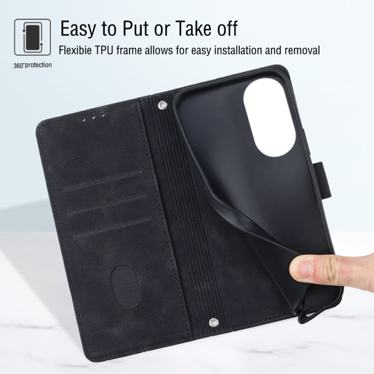 For OPPO Reno10/10 Pro Global Skin-feel Embossed Leather Phone Case