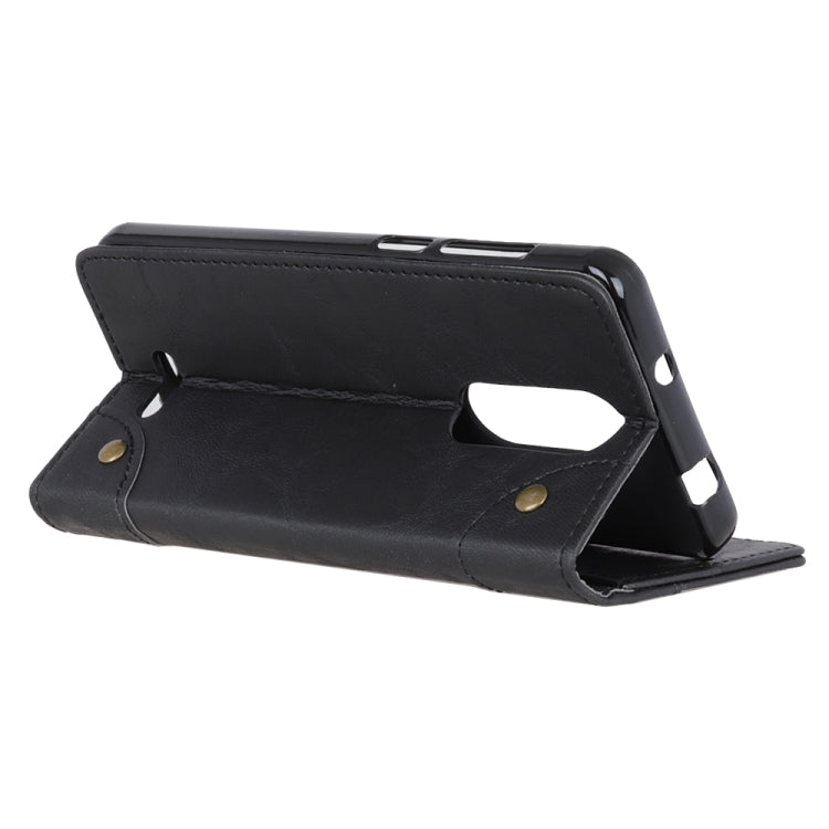 For Wiko SUNNY 5 Copper Buckle Retro Crazy Horse Texture Horizontal Flip Leather Case with Holder & Card Slots & Wallet