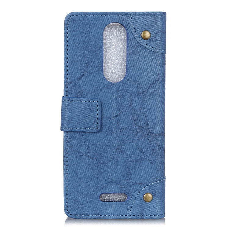 For Wiko SUNNY 5 Copper Buckle Retro Crazy Horse Texture Horizontal Flip Leather Case with Holder & Card Slots & Wallet