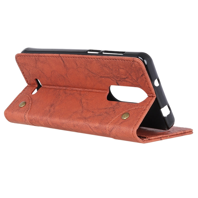 For Wiko SUNNY 5 Copper Buckle Retro Crazy Horse Texture Horizontal Flip Leather Case with Holder & Card Slots & Wallet