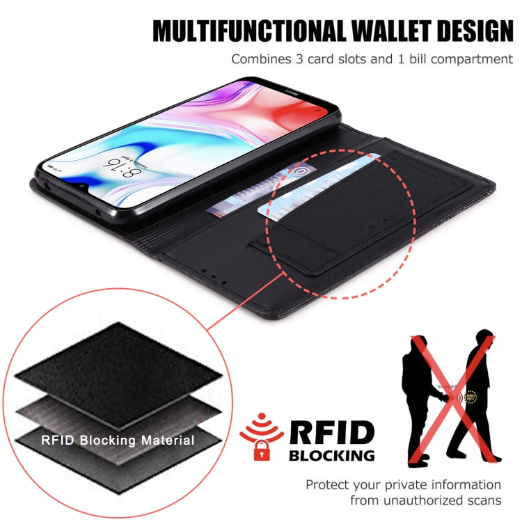 For Xiaomi Redmi 8 MUXMA MX109 Horizontal Flip Leather Case with Holder & Card Slot & Wallet