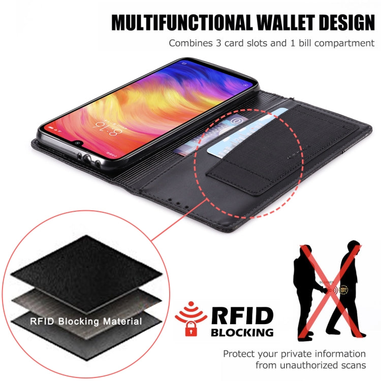 For Xiaomi Redmi Note 7 MUXMA MX109 Horizontal Flip Leather Case with Holder & Card Slot & Wallet