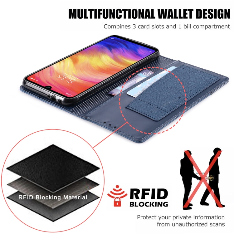 For Xiaomi Redmi Note 7 MUXMA MX109 Horizontal Flip Leather Case with Holder & Card Slot & Wallet
