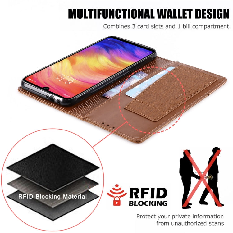 For Xiaomi Redmi Note 7 MUXMA MX109 Horizontal Flip Leather Case with Holder & Card Slot & Wallet