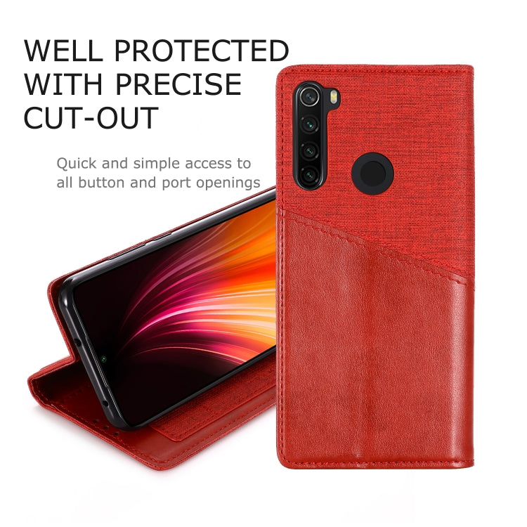 For Xiaomi Redmi Note 8T MUXMA MX109 Horizontal Flip Leather Case with Holder & Card Slot & Wallet