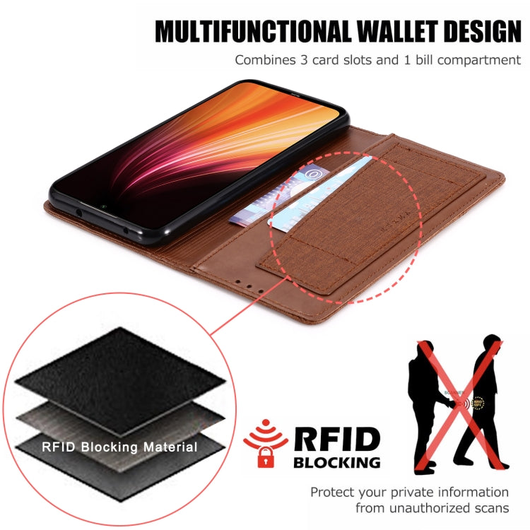 For Xiaomi Redmi Note 8T MUXMA MX109 Horizontal Flip Leather Case with Holder & Card Slot & Wallet