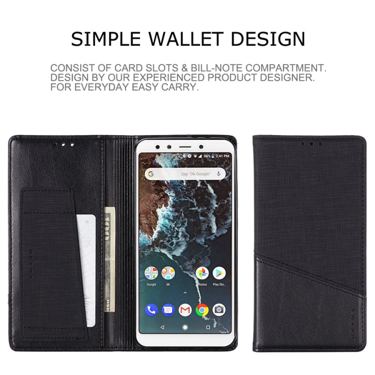 For Xiaomi Mi 6X MUXMA MX109 Horizontal Flip Leather Case with Holder & Card Slot & Wallet