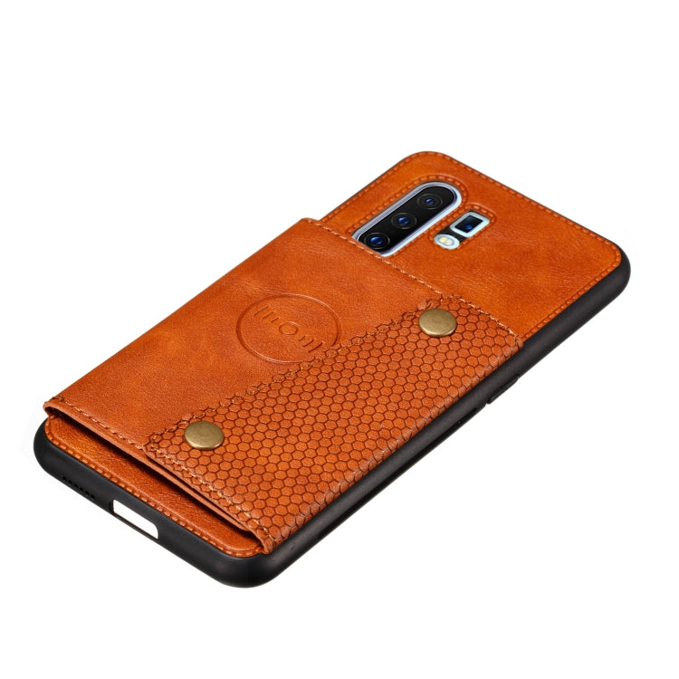 For Vivo X30 Pro Double Buckle PU + TPU Shockproof Magnetic Protective Case with Card Slot & Holder