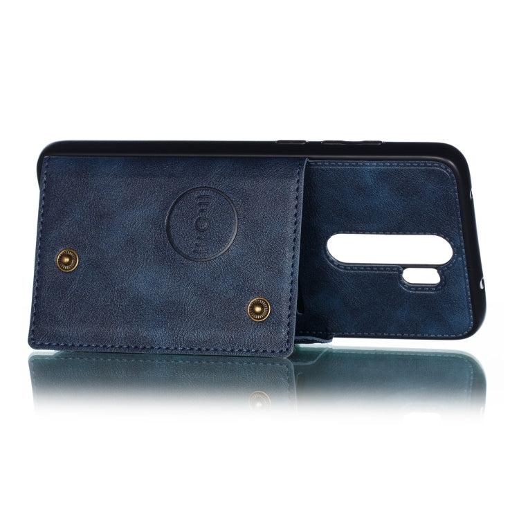 For Xiaomi Redmi 9 Double Buckle PU + TPU Shockproof Magnetic Protective Case with Card Slot & Holder