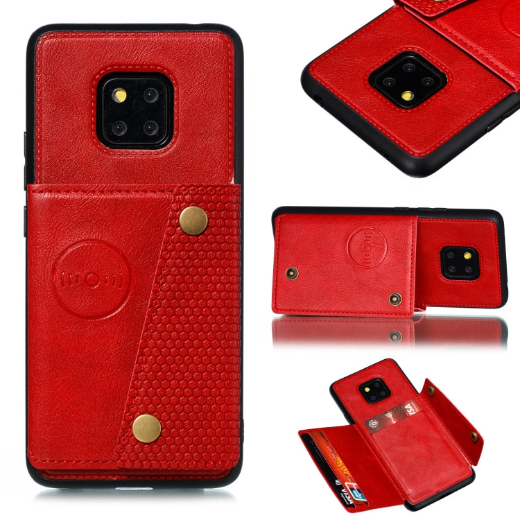 For Xiaomi Redmi 10X 5G Double Buckle PU + TPU Shockproof Magnetic Protective Case with Card Slot & Holder