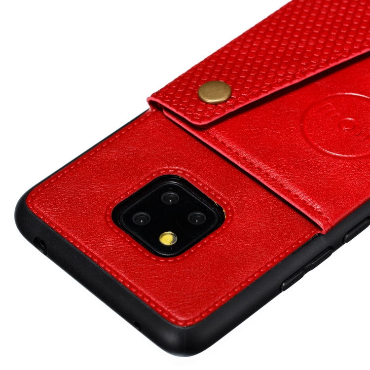 For Xiaomi Redmi 10X 5G Double Buckle PU + TPU Shockproof Magnetic Protective Case with Card Slot & Holder
