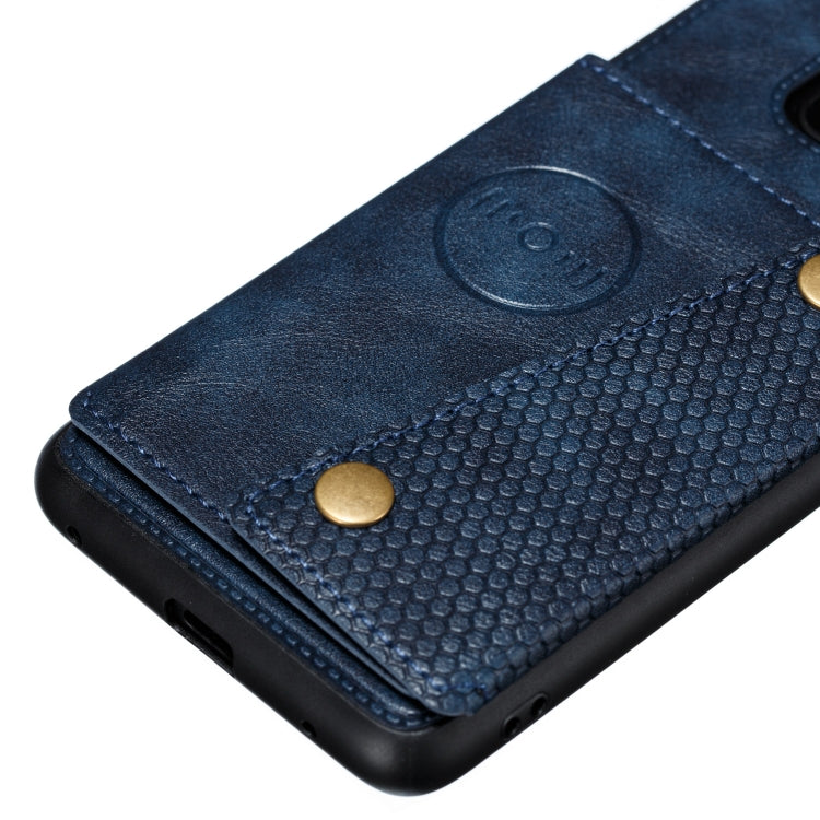 For Xiaomi Redmi 10X 5G Double Buckle PU + TPU Shockproof Magnetic Protective Case with Card Slot & Holder