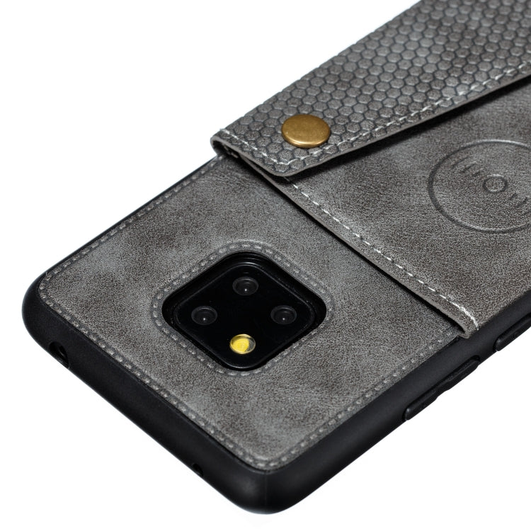 For Xiaomi Redmi 10X 5G Double Buckle PU + TPU Shockproof Magnetic Protective Case with Card Slot & Holder