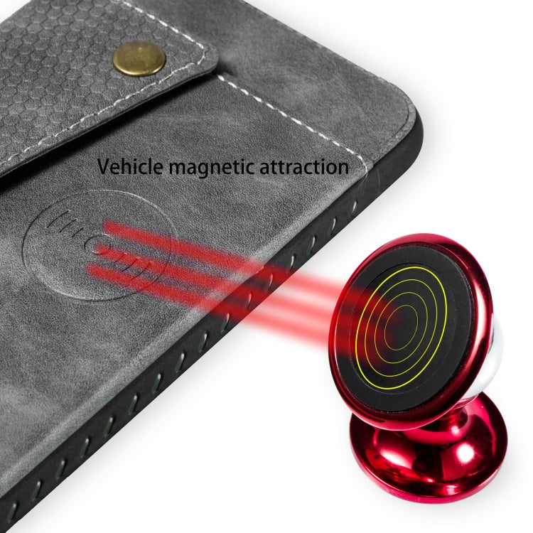 For Xiaomi Redmi 10X 5G Double Buckle PU + TPU Shockproof Magnetic Protective Case with Card Slot & Holder