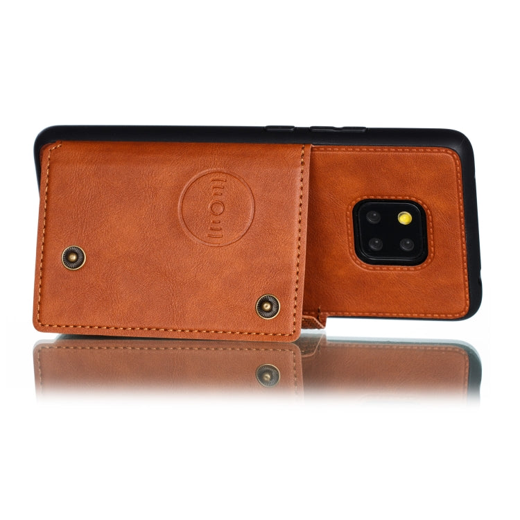 For Xiaomi Redmi 10X 5G Double Buckle PU + TPU Shockproof Magnetic Protective Case with Card Slot & Holder