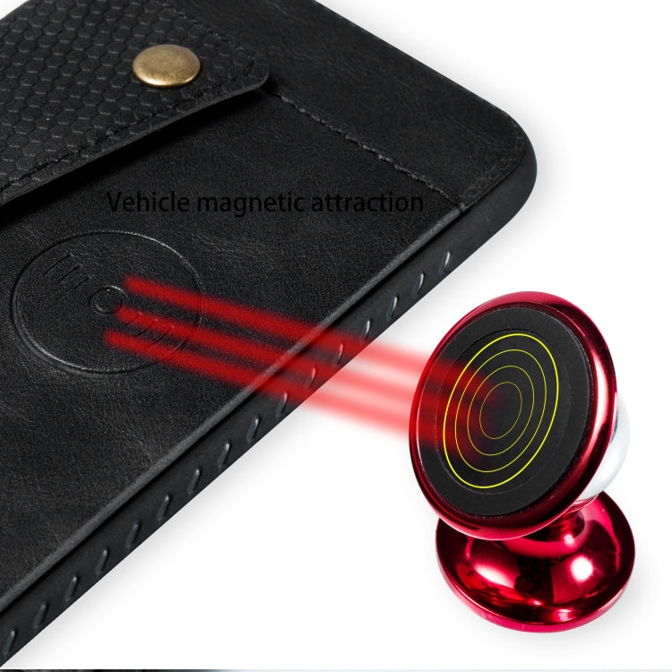 For Xiaomi Redmi 10X 5G Double Buckle PU + TPU Shockproof Magnetic Protective Case with Card Slot & Holder