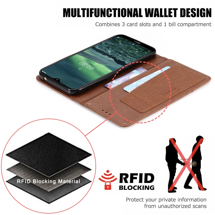 For Nokia 2.3 MUXMA MX109 Horizontal Flip Leather Case with Holder & Card Slot & Wallet