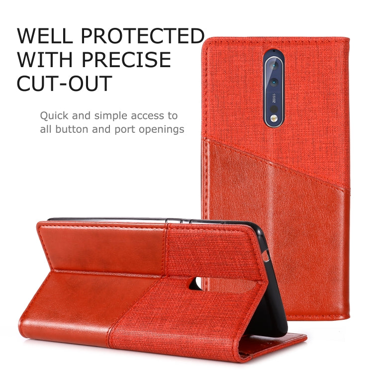 For Nokia 8 MUXMA MX109 Horizontal Flip Leather Case with Holder & Card Slot & Wallet