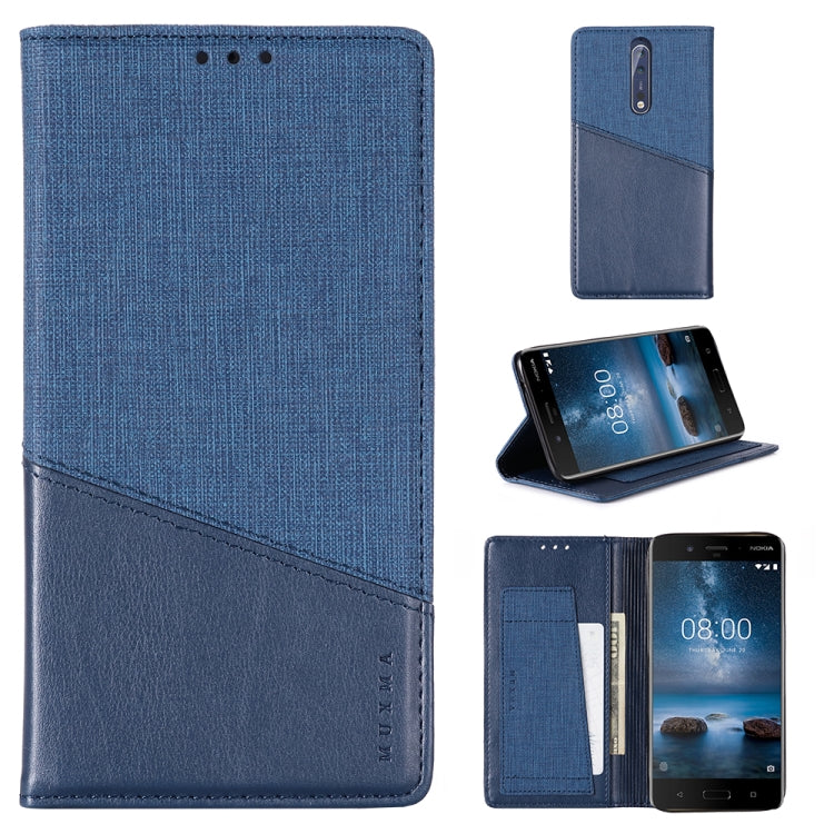 For Nokia 8 MUXMA MX109 Horizontal Flip Leather Case with Holder & Card Slot & Wallet