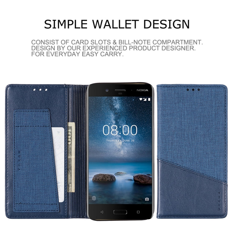 For Nokia 8 MUXMA MX109 Horizontal Flip Leather Case with Holder & Card Slot & Wallet