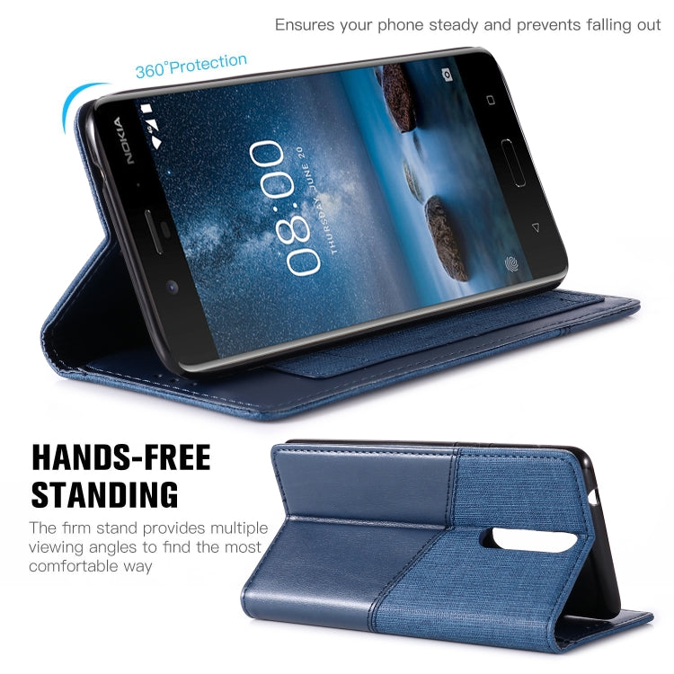 For Nokia 8 MUXMA MX109 Horizontal Flip Leather Case with Holder & Card Slot & Wallet