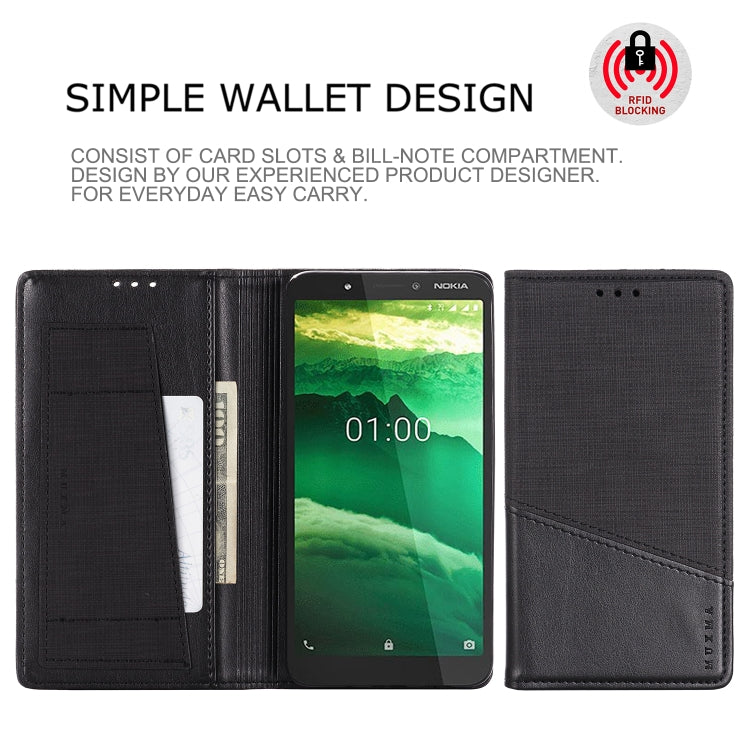 For Nokia C1 MUXMA MX109 Horizontal Flip Leather Case with Holder & Card Slot & Wallet