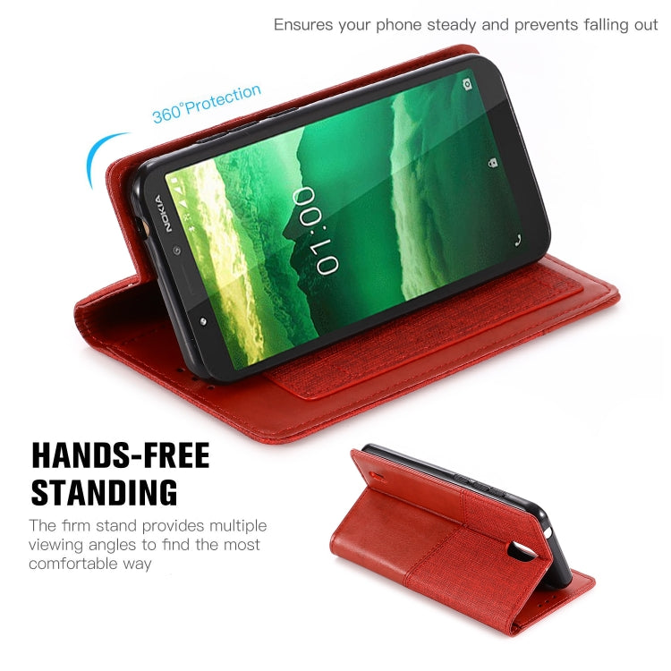 For Nokia C1 MUXMA MX109 Horizontal Flip Leather Case with Holder & Card Slot & Wallet