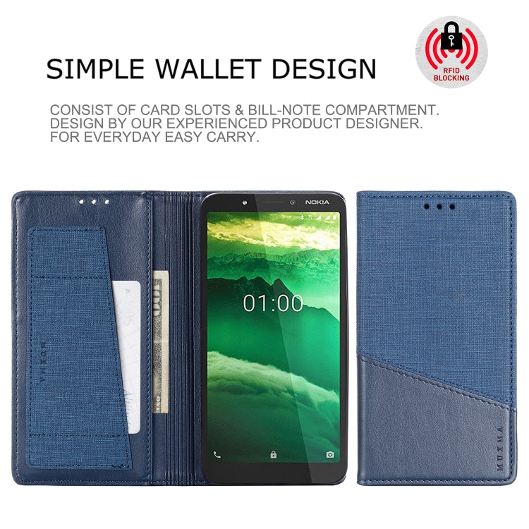 For Nokia C1 MUXMA MX109 Horizontal Flip Leather Case with Holder & Card Slot & Wallet