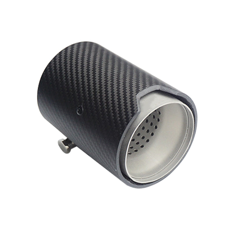 Car Modified Matte Surface Exhaust Pipe Carbon Fiber Tail Throatfor BMW M2 / M3 / M4 / M5, Outer Diameter of Air Inlet:73mm