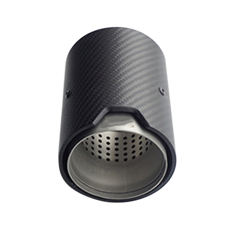 Car Modified Matte Surface Exhaust Pipe Carbon Fiber Tail Throatfor BMW M2 / M3 / M4 / M5, Outer Diameter of Air Inlet:73mm
