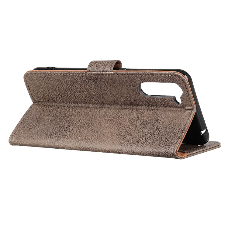 For OnePlus Nord KHAZNEH Cowhide Texture Horizontal Flip Leather Case with Holder & Card Slots & Wallet