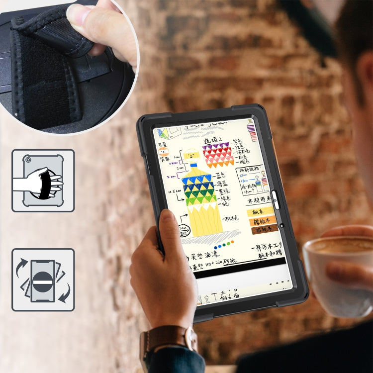 For Huawei Matepad 10.4 inch Shockproof Colorful Silicone + PC Protective Case with Holder & Shoulder Strap & Hand Strap & Pen Slot