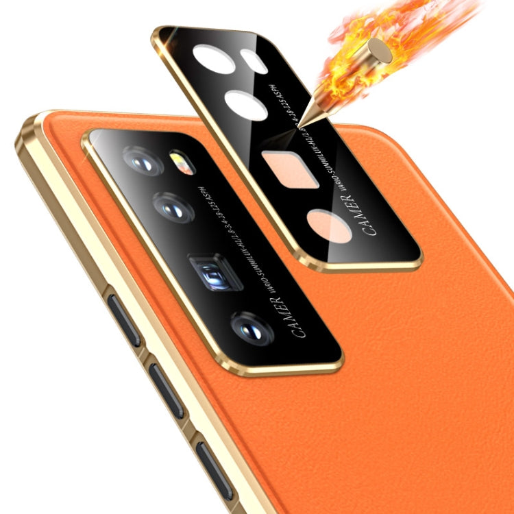 For Huawei nova 7 5G Shockproof Magnetic Attraction Leather Backboard + Tempered Glass Protective Case with Camera Lens Protector Cover