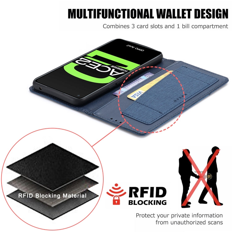 For OPPO Ace2 MUXMA MX109 Horizontal Flip Leather Case with Holder & Card Slot & Wallet