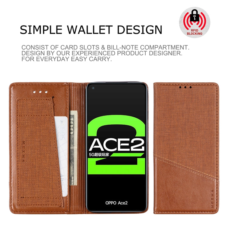 For OPPO Ace2 MUXMA MX109 Horizontal Flip Leather Case with Holder & Card Slot & Wallet