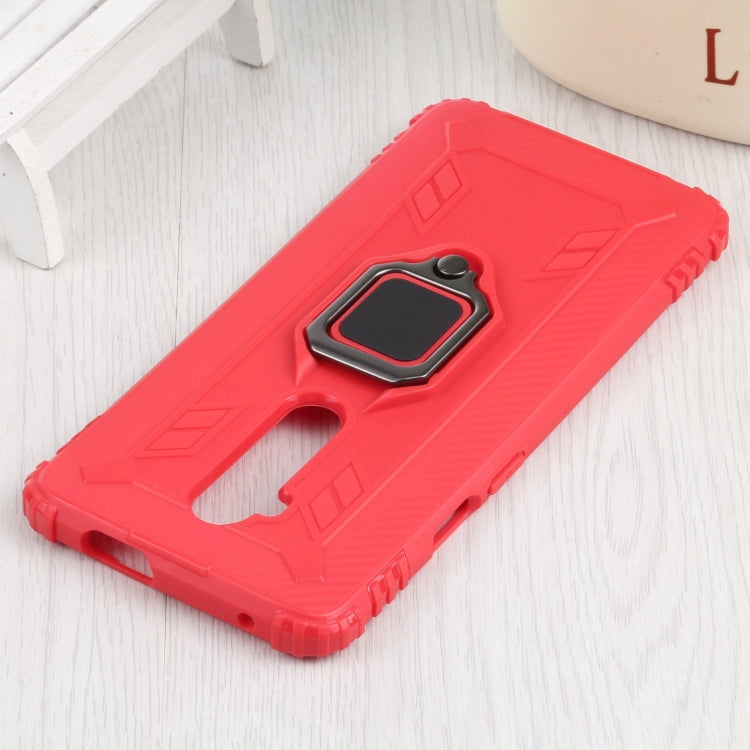 For OnePlus 7T Pro / 7 Pro Carbon Fiber Protective Case with 360 Degree Rotating Ring Holder