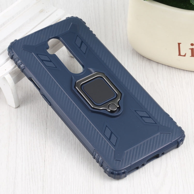 For OnePlus 7T Pro / 7 Pro Carbon Fiber Protective Case with 360 Degree Rotating Ring Holder