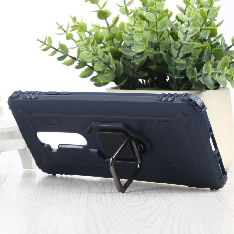 For OnePlus 7T Pro / 7 Pro Carbon Fiber Protective Case with 360 Degree Rotating Ring Holder