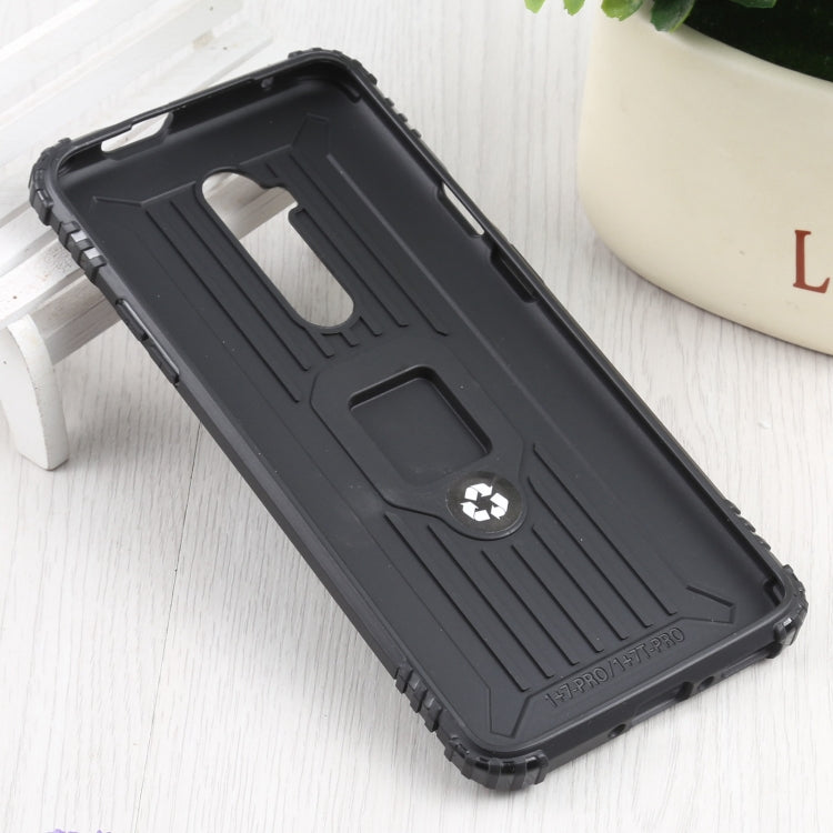 For OnePlus 7T Pro / 7 Pro Carbon Fiber Protective Case with 360 Degree Rotating Ring Holder